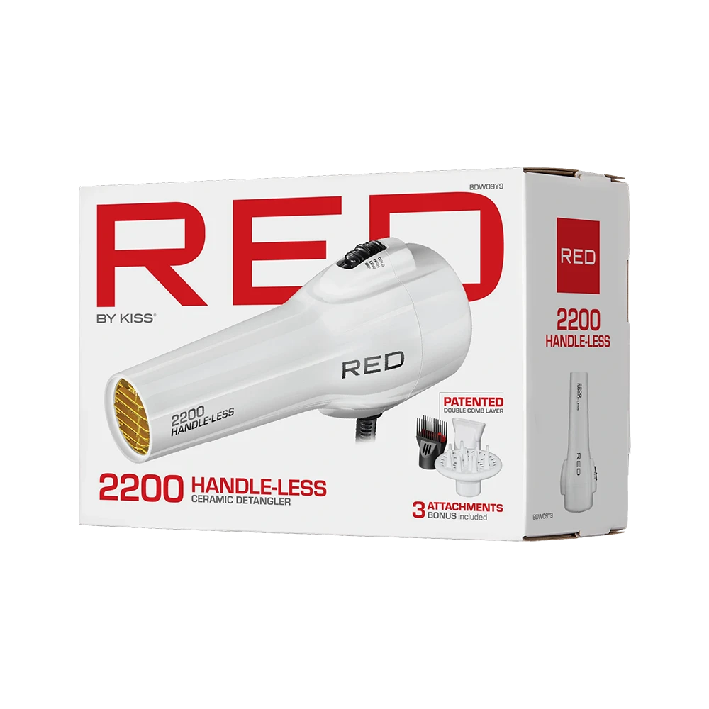 RED by Kiss Handle-Less 2200W Ceramic Tourmaline Blow Dryer BDW09