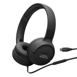 JBL Tune 520C USB-C Wired On-Ear Headphones - Black