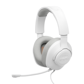 JBL Quantum 100 M2 Wired Gaming Headset with Detachable Mic White