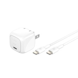 Belkin BoostCharge 30W USB-C PD 3.0 PPS Wall Charger with USB-C Cable White