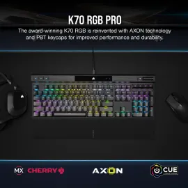 Corsair K70 RGB PRO Mechanical Gaming Keyboard Cherry MX Red 8000Hz Hyper-Polling Black