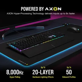 Corsair K70 RGB PRO Mechanical Gaming Keyboard Cherry MX Red 8000Hz Hyper-Polling Black