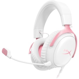 HyperX Cloud III Wired Gaming Headset White Pink 9W1Q4AA PC PS5 Xbox