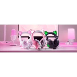 Razer Kraken Kitty V2 USB Wired Gaming Headset Quartz Pink RGB Kitty Ears