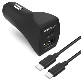 20-WATT POWER DELIVERY USB-C® AND 12-WATT FAST USB CAR CHARGER WITH USB-C® TO USB-C® 4-FOOT CABLE