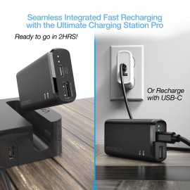 4,000 MAH DUAL OUTPUT USB-C® AND USB PORTABLE POWER BANK