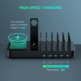 70-WATT 8-IN-1 DEVICE CHARGING STATION FOR APPLE® AND ANDROID®