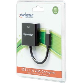 Manhattan 151771 USB 3.1 Type C Male to VGA Converter Female Black