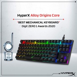 HyperX Alloy Origins Core - Keyboard - backlit - USB - US - key switch: HyperX Blue