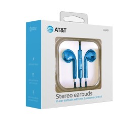 IN-EAR WIRED STEREO EARBUDS WITH MICROPHONE (BLUE)
