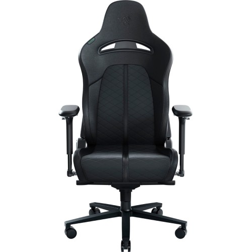 Razer Green Enki Gaming Chair All-Day Gaming Comfort - Built-in Lumbar Arch - Optimized Cushion Density - Dual-Textured, Eco-Friendly Synthetic Leather - Reactive Seat Tilt & 152-Degree Recline - Green
