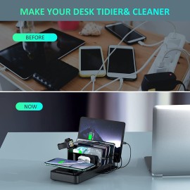 70-WATT 8-IN-1 DEVICE CHARGING STATION FOR APPLE® AND ANDROID®
