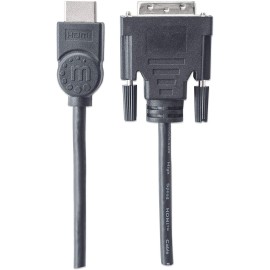 Manhattan HDMI Cable HDMI-DVI-D 6-Feet/1.8m (372503)