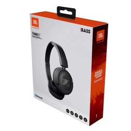 JBL T460BT On-Ear Wireless Bluetooth Headphones, Extra Bass with 11 Hours Playtime & Mic Includes Velvet Pouch Carrying Bag (Black)