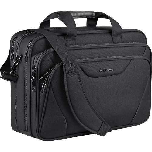 KROSER Premium Laptop Briefcase Fits Up to 17.3 Inch Laptop Expandable Water-Repellent Messenger Bag