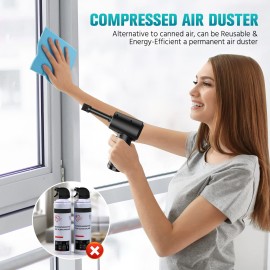 Compressed-air-Duster-100000RPM-Keyboard-Cleaner - Good Replace Compressed air can - Reusable no Canned air Duster - car Duster - pc Duster Electric air Duster - Compressed air for Computer 7600mAh