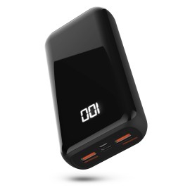 DUAL USB + USB-C® POWER BANK WITH DIGITAL BATTERY INDICATOR (20,000 MAH)