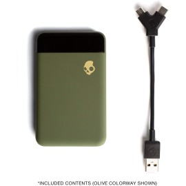 FAT STASH™ 2 PORTABLE 20-WATT 10,000 MAH POWER BANK (CHILL GRAY/YELLOW)