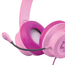 KOMBAT KITTY GAMING HEADSET FOR KIDS (PINK)