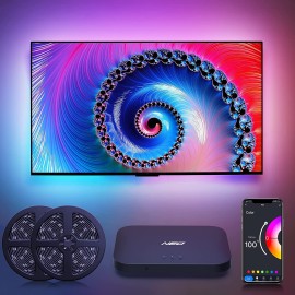 Lytmi Neo-Pop HDMI 2.0 Sync Box & TV LED Backlight Kit, Immersion Ambient Lighting Strips for 65 Inch and Below TV, Compatible with Alexa & Google Assistant, App Control