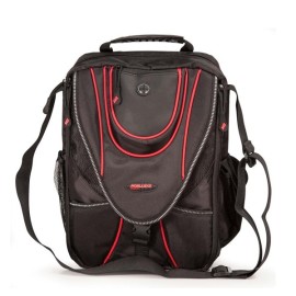 MINI MESSENGER BAG (BLACK/RED)