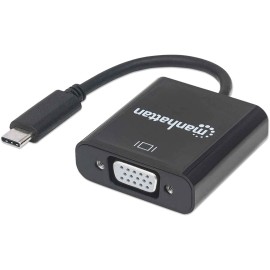 Manhattan 151771 USB 3.1 Type C Male to VGA Converter Female Black
