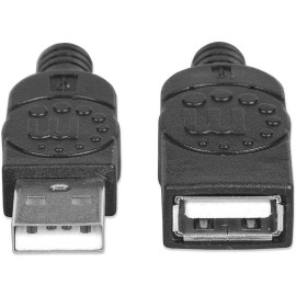 Manhattan 393850 Hi-Speed USB Extension Cable A Male/A Female - 3M (10 ft.) - Black