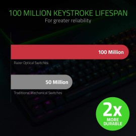 Razer Huntsman - Tournament Edition - keyboard - backlit - USB - US - key switch: Razer Crimson Switch - black