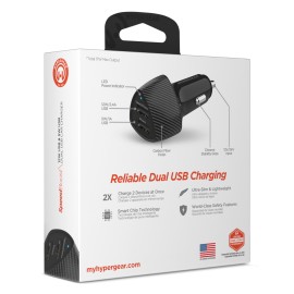SPEEDBOOST 17-WATT DUAL-USB CAR CHARGER