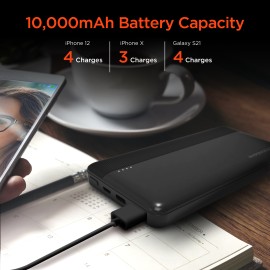 USB-C® FAST CHARGE POWER BANK FOR IPHONE® AND ANDROID™ (10,000 MAH)