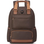 Delsey Paris Legere Laptop Travel Backpack, Chocolate Brown, 16.5 Inch