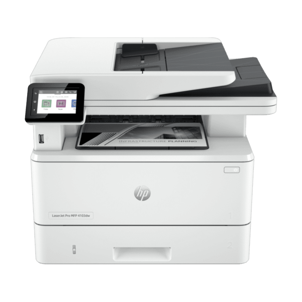 HP LaserJet Pro MFP 4103DW Workgroup printer up to 42 ppm (mono) WLS P/C/S 512MB 110V