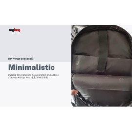 HP Wings Backpack for 15.6'' Inch (39.6 cm) Laptop/Chromebook/Mac (Black)