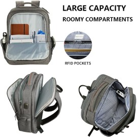 Kroser Laptop Backpack Large Computer Backpack Fits up to 17.3 Inch Laptop with USB Charging Port Water-Repellent