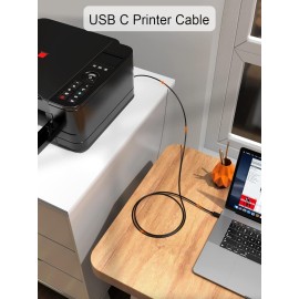 CableCreation USB B to USB C Printer Cable 6.6 FT, USB C to USB B Printer Cable