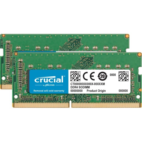 Crucial 16GB Kit (2 x 8GB) DDR4-2400 SODIMM - CT2K8G4SFS824A 