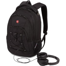 SwissGear 1186 Bungee Backpack, Black, 17-Inch