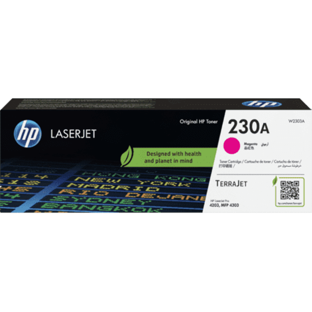 HP 230A - Magenta - original - LaserJet - toner cartridge (W2303A) - for Color LaserJet Pro MFP 4301, MFP 4303