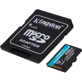 Kingston 256GB microSDXC Canvas Go Plus 170MB/s Read UHS-I, C10, U3, V30, A2/A1 Memory Card + Adapter (SDCG3/256GB)