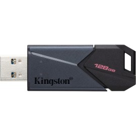 Kingston DataTraveler Exodia Onyx 128GB USB 3.2 Gen 1 Flash Drive with Sleek Moving Cap and Loop (Matte Black)