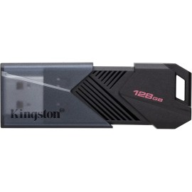 Kingston DataTraveler Exodia Onyx 128GB USB 3.2 Gen 1 Flash Drive with Sleek Moving Cap and Loop (Matte Black)