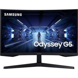 SAMSUNG Odyssey G5 Series 27-Inch WQHD (2560x1440) Gaming Monitor, 144Hz, Curved, 1ms, HDMI, Display Port, FreeSync Premium