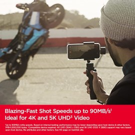 SanDisk Extreme - Flash memory card (microSDXC to SD adapter included) - 128 GB - A2 / Video Class V30 / UHS-I U3 / Class10 - microSDXC UHS-I