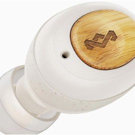 House of Marley True Wireless Champion Earbuds - Bluetooth 5.0 Earphones, Up to 28 Hours Battery Life with Quick Charge, Rechargeable Case, Eco Friendly Bamboo Design