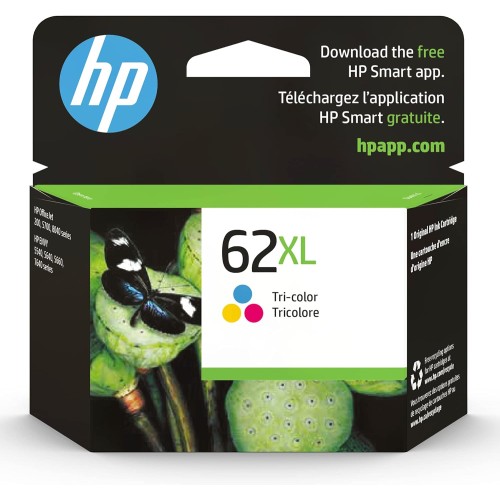 HP 62XL - 11.5 ml - High Yield - color (cyan, magenta, yellow) - original - ink cartridge - for ENVY 55XX, 56XX, 76XX; Officejet 200, 250, 252, 57XX, 8040