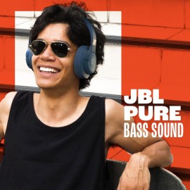 JBL Tune 720BT Wireless On-Ear Headphones, with JBL Pure Bass Sound, Bluetooth 5.3, Hands-Free Calls, Audio Cable and 76-Hour Battery Life, in Blue