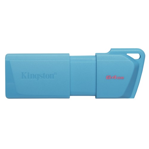Kingston - USB flash drive - 64 GB - USB 3.2 Gen 1 - NEON Aqua Blue