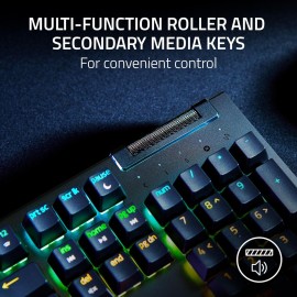 Razer BlackWidow V4 X - Mechanical Gaming Keyboard: Green Switches Tactile & Clicky - 6 Dedicated Macro Keys - Chroma RGB - Doubleshot ABS Keycaps - Media Controls - Sound Dampening & Stabilizers