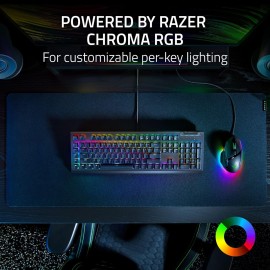 Razer BlackWidow V4 X - Mechanical Gaming Keyboard: Green Switches Tactile & Clicky - 6 Dedicated Macro Keys - Chroma RGB - Doubleshot ABS Keycaps - Media Controls - Sound Dampening & Stabilizers
