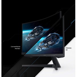 SAMSUNG Odyssey G5 Series 27-Inch WQHD (2560x1440) Gaming Monitor, 144Hz, Curved, 1ms, HDMI, Display Port, FreeSync Premium